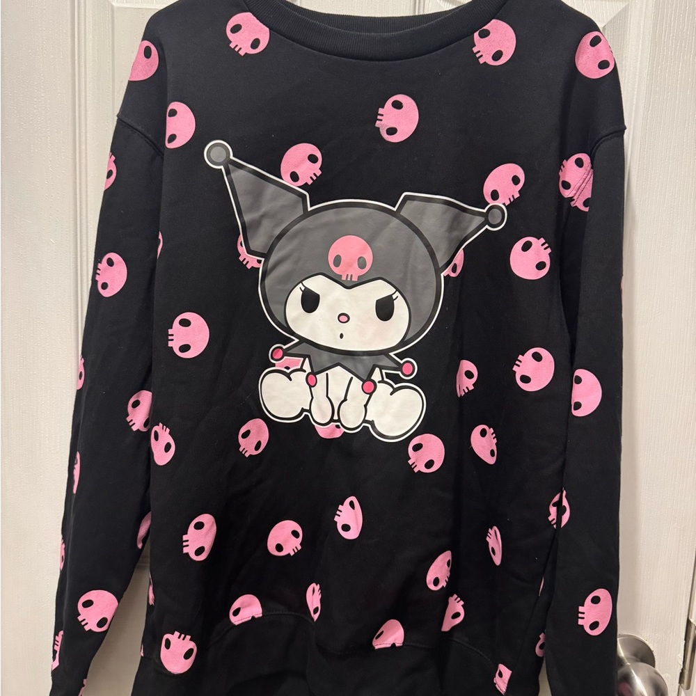 Bioworld Black and Pink Kuromi Sweatshirt